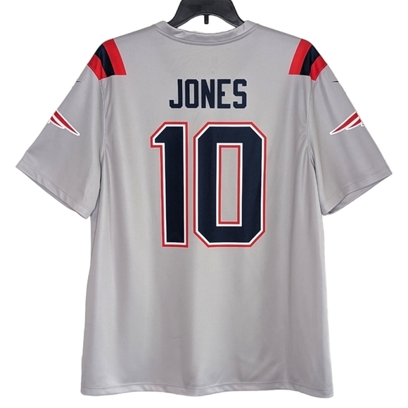 NE Patriots Mac Jones #10 Nike Gray Inverted Official NFL Legend Jersey Size XL - Picture 2 of 16